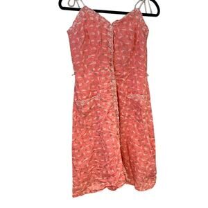 Manoush Pink Bunny Print Mini Dress sz 4